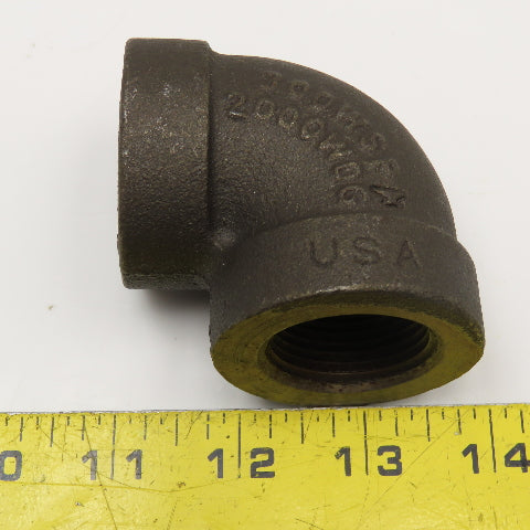 Anvil 1" NPT 300WSP Thick Walled Black Pipe Elbow 90°