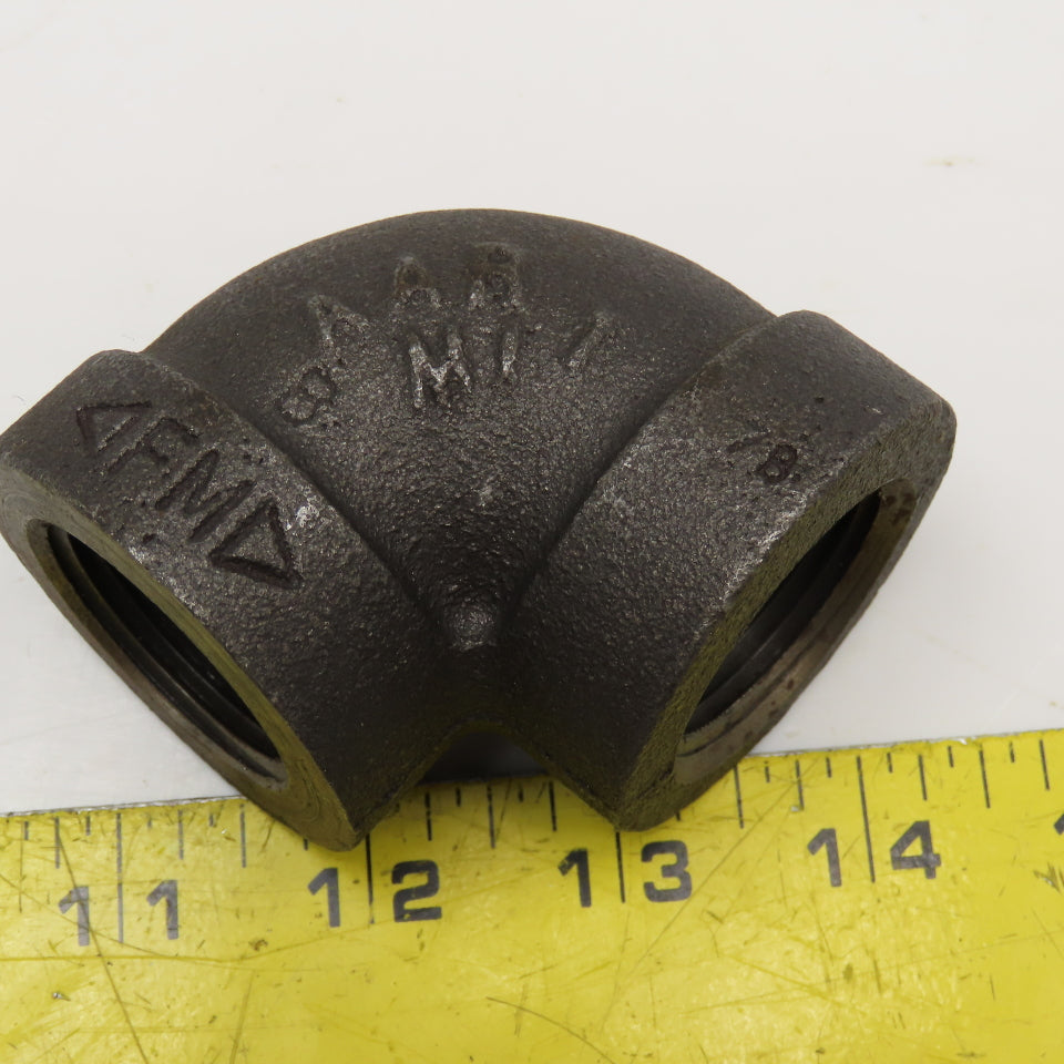 Anvil 1" NPT 300WSP Thick Walled Black Pipe Elbow 90°