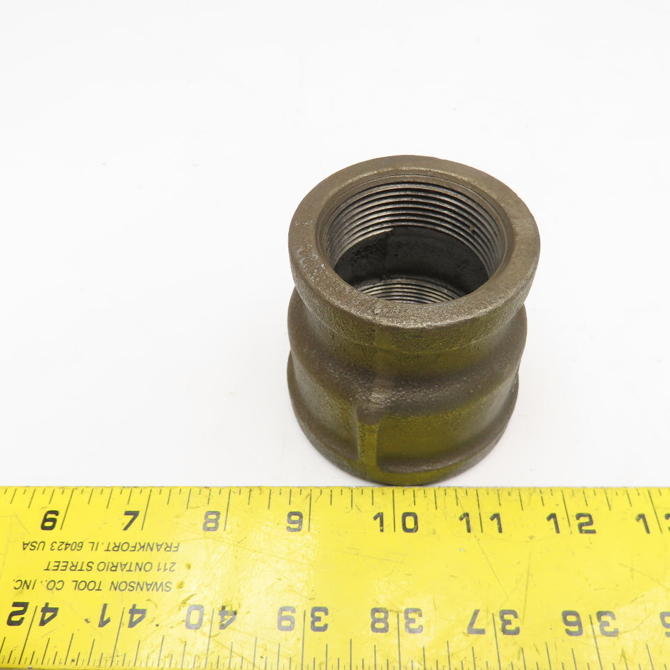 2" x 1-1/2" NPT 300WSP Thick Walled Black Pipe Reducer Union