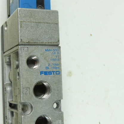 Festo MVH-5/3G-1/4-B Solenoid Valve 5/3 Way G 1/4 Conn. 24VDC Coil