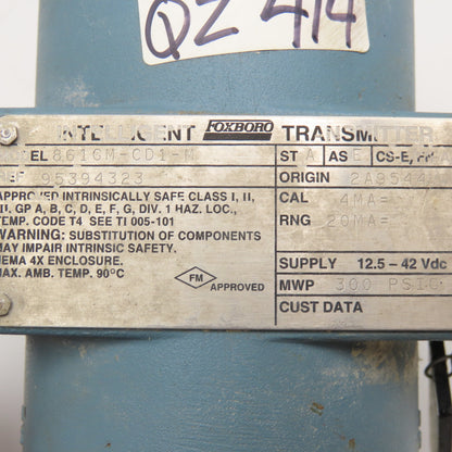 Foxboro 861GM-CD1-M Intelligent Transmitter 300PSIG 1/2" NPT 12.5-42VDC