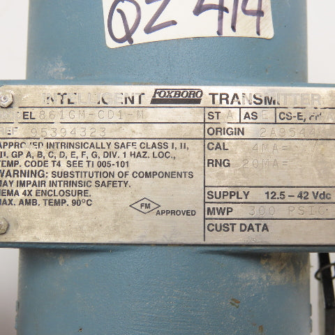 Foxboro 861GM-CD1-M Intelligent Transmitter 300PSIG 1/2" NPT 12.5-42VDC