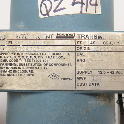 Foxboro 861GM-CD1-M Intelligent Transmitter 300PSIG 1/2" NPT 12.5-42VDC