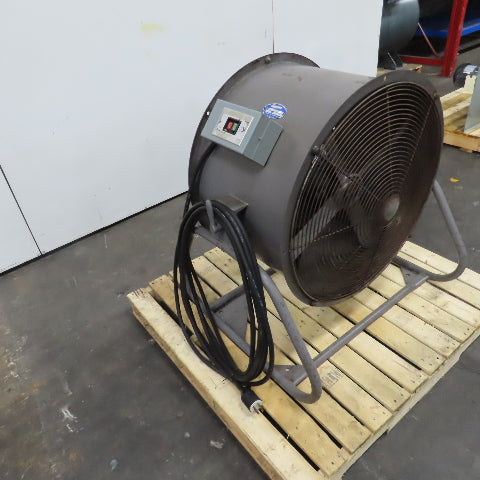 Aerovent UM-277 27" 4-Blade Tube Axial Shop Fan 3/4HP 230/460V 3PH W/ 38' Cord