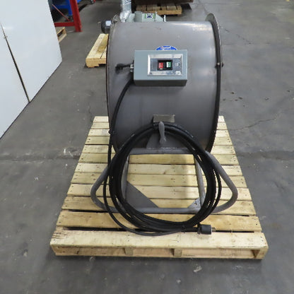 Aerovent UM-277 27" 4-Blade Tube Axial Shop Fan 3/4HP 230/460V 3PH W/ 38' Cord