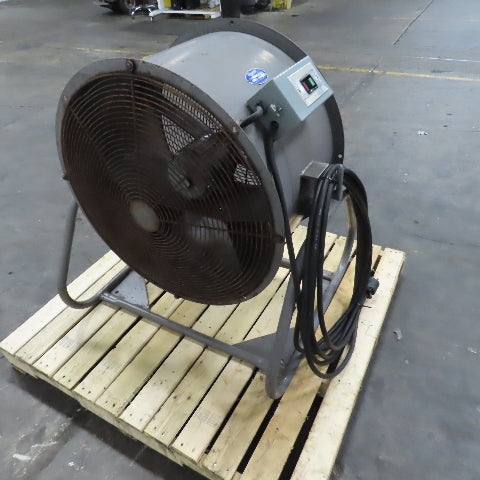 Aerovent UM-277 27" 4-Blade Tube Axial Shop Fan 3/4HP 230/460V 3PH W/ 38' Cord