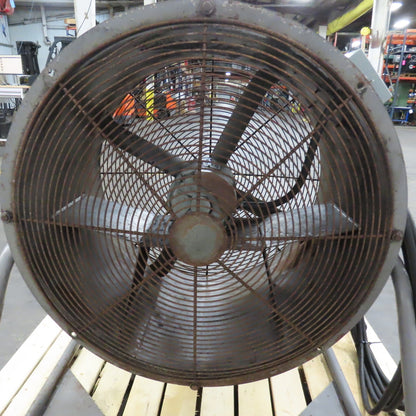 Aerovent UM-277 27" 4-Blade Tube Axial Shop Fan 3/4HP 230/460V 3PH W/ 38' Cord