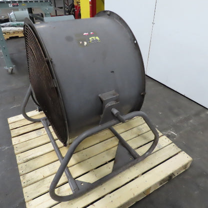 Aerovent UM-277 27" 4-Blade Tube Axial Shop Fan 3/4HP 230/460V 3PH W/ 38' Cord