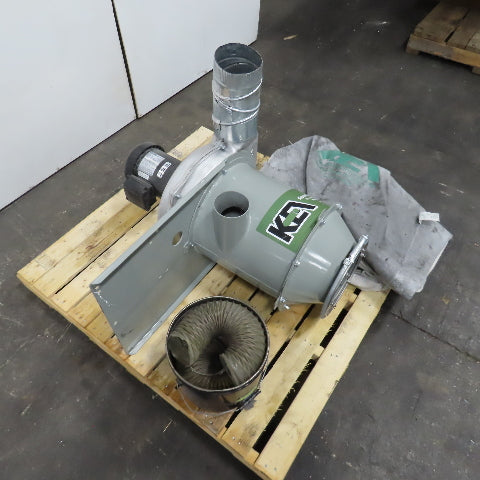 KEA 2215 1.5HP 850CFM Pedestal Mount Dust Collector W/ Bags 208-230/460V 3PH
