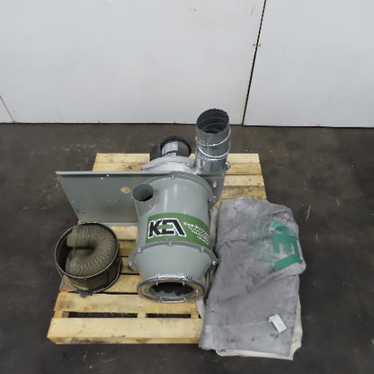 KEA 2215 1.5HP 850CFM Pedestal Mount Dust Collector W/ Bags 208-230/460V 3PH