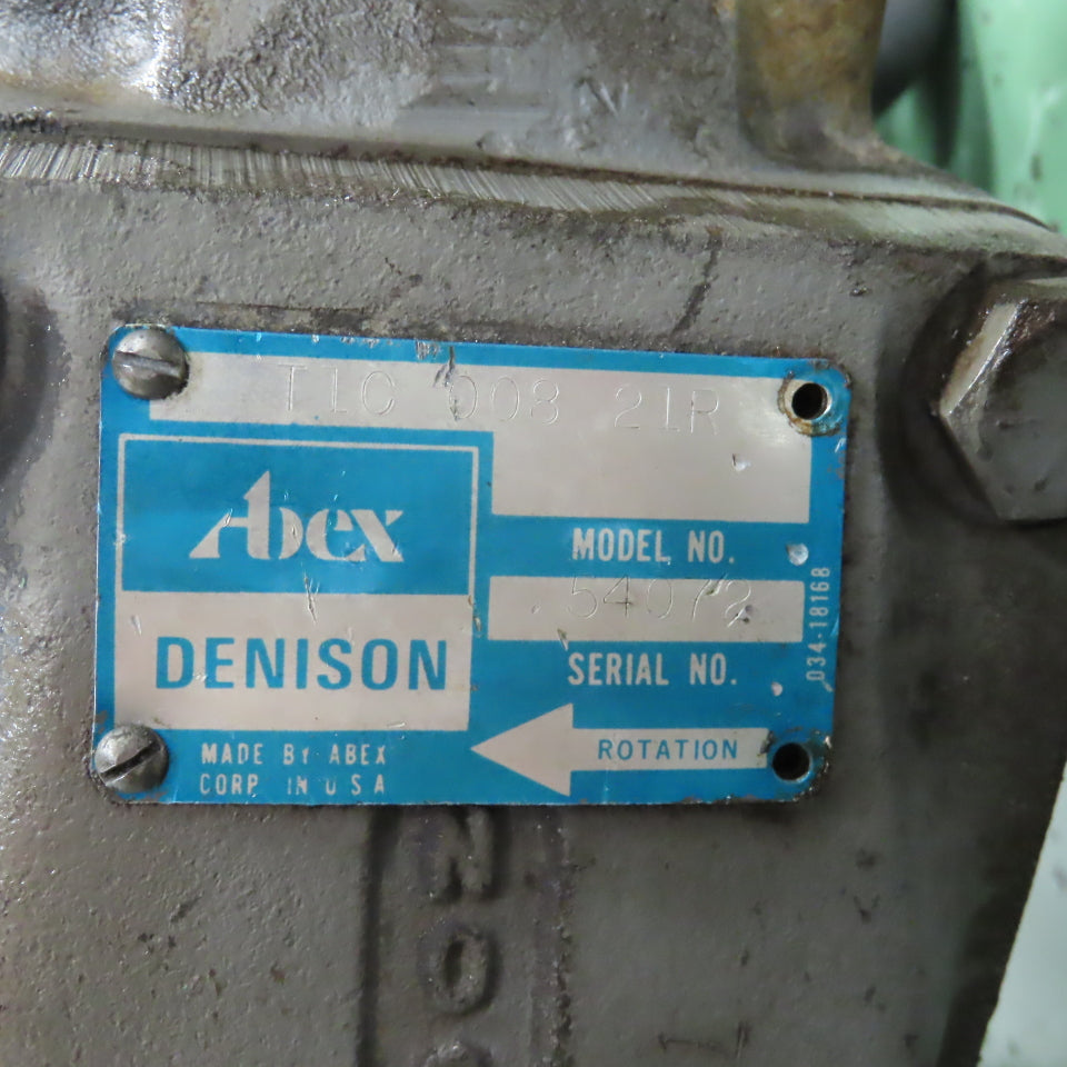 Denison T10 008 21R 10HP 35 Gallon Hydraulic Power Unit 220/440V 3PH W/ Valve