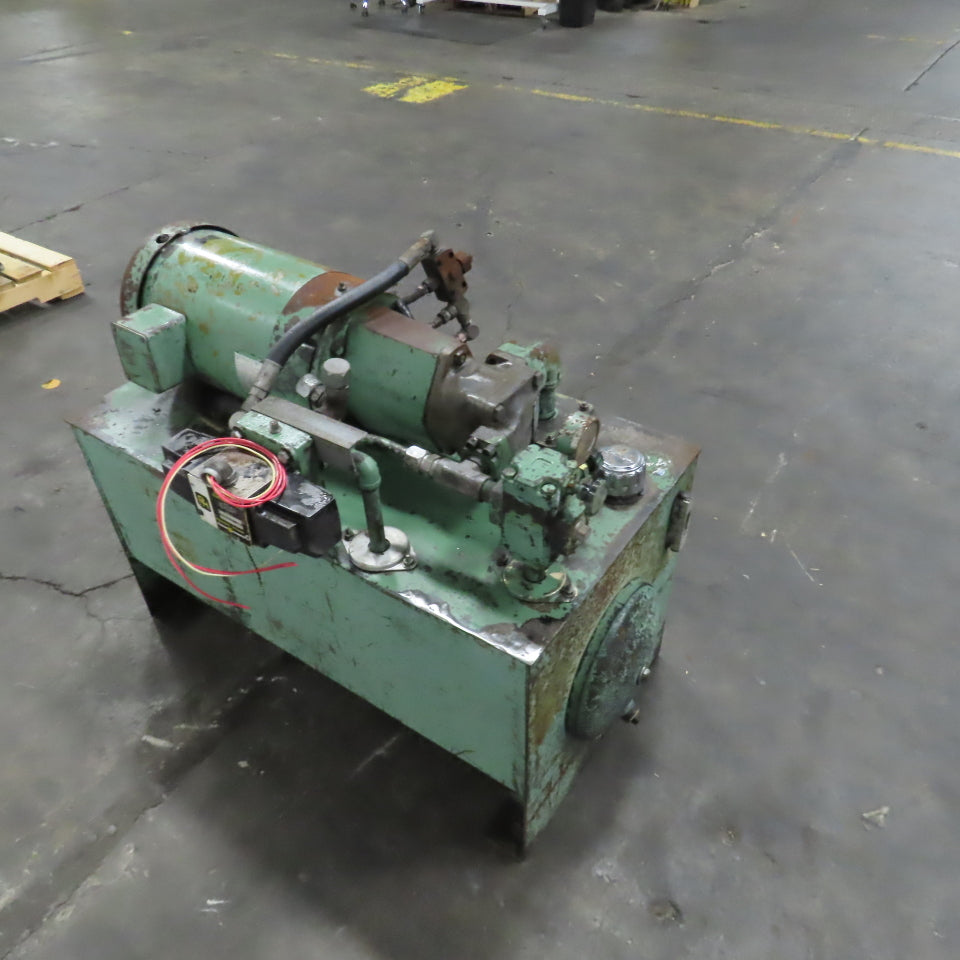 Denison T10 008 21R 10HP 35 Gallon Hydraulic Power Unit 220/440V 3PH W/ Valve