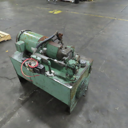 Denison T10 008 21R 10HP 35 Gallon Hydraulic Power Unit 220/440V 3PH W/ Valve