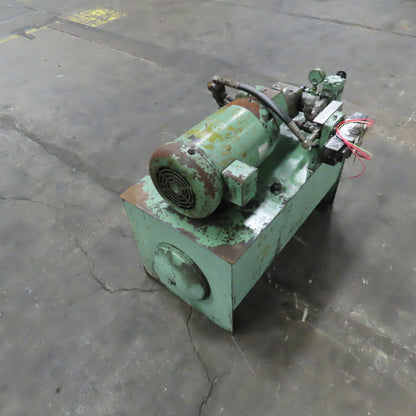 Denison T10 008 21R 10HP 35 Gallon Hydraulic Power Unit 220/440V 3PH W/ Valve