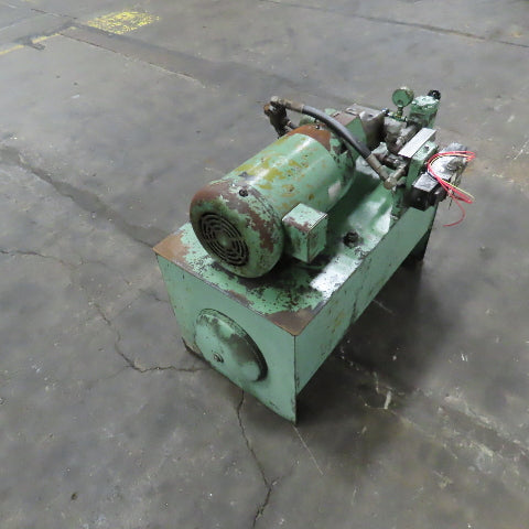 Denison T10 008 21R 10HP 35 Gallon Hydraulic Power Unit 220/440V 3PH W/ Valve