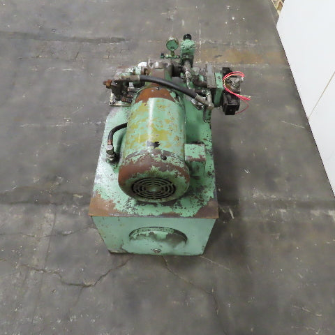 Denison T10 008 21R 10HP 35 Gallon Hydraulic Power Unit 220/440V 3PH W/ Valve