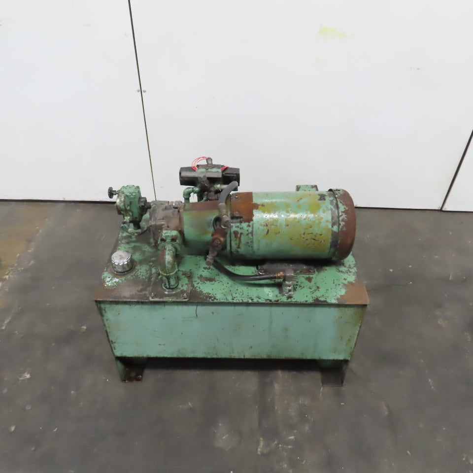 Denison T10 008 21R 10HP 35 Gallon Hydraulic Power Unit 220/440V 3PH W/ Valve