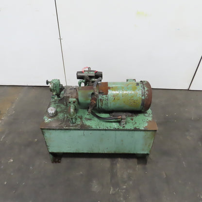 Denison T10 008 21R 10HP 35 Gallon Hydraulic Power Unit 220/440V 3PH W/ Valve