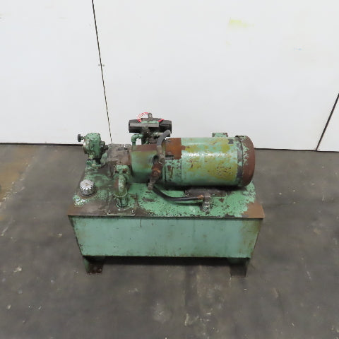 Denison T10 008 21R 10HP 35 Gallon Hydraulic Power Unit 220/440V 3PH W/ Valve