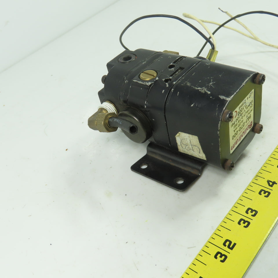 Bellofram 961-070-000 Pressure Transducer T-1000 Input: 4-20mA Output: 3-15PSI