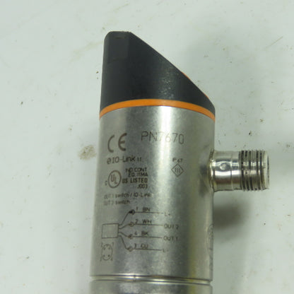 IFM PN7670 Pressure Sensor With Display 0-5800 PSI 1/4 NPT Pross. Connection
