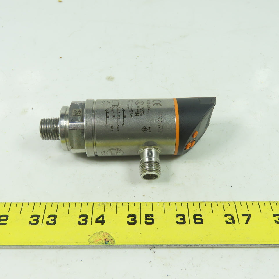 IFM PN7670 Pressure Sensor With Display 0-5800 PSI 1/4 NPT Pross. Connection