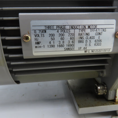 Shibaura DRP-360III 0.75kW Rotary Vacuum Pump 360 L/min 6.7x10-2 Pa 200/220V 3PH