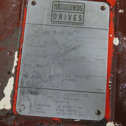 Hägglunds MA 200 N 05 00 Hydraulic Drive Motor Torque 200 nm/bar 350 Bar