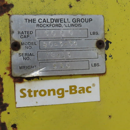 Caldwell 90-3-54 Fixed Forks Pallet Lifter 3 Ton 6000LB Cap 54" x 4-1/2" W Forks
