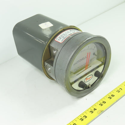 Dwyer A3000 120VAC Photohelic Pressure Switch Gauge 0-8" Water 25PSIG
