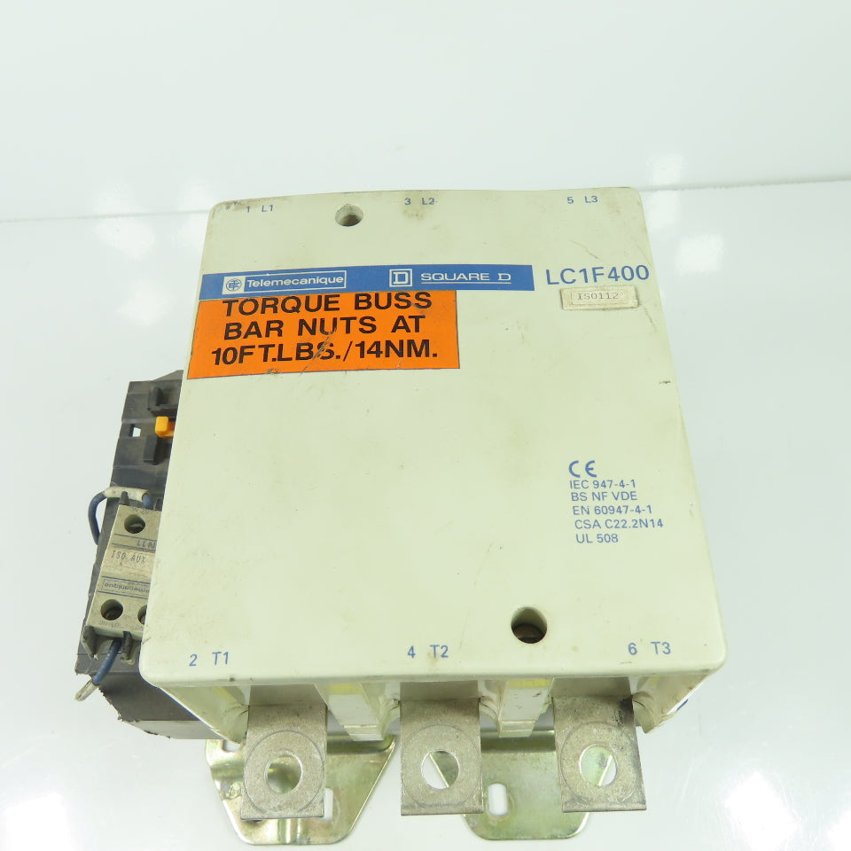 Telemecanique LC1F400 600VAC Square D Contactor 420A 3Ph