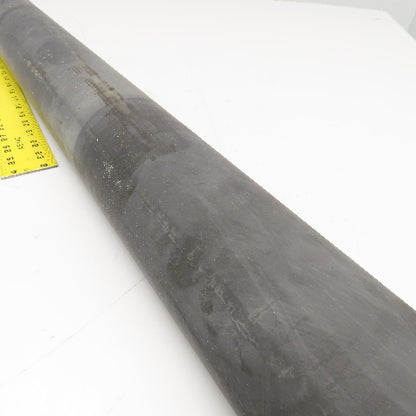 3-1/2" OD Rubber Lagged Conveyor Roller 72" Face Width 1" Axle 77" OAL