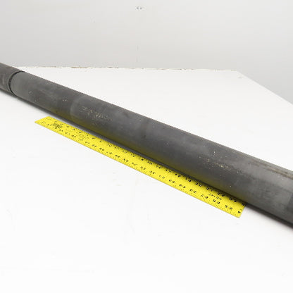 3-1/2" OD Rubber Lagged Conveyor Roller 72" Face Width 1" Axle 77" OAL