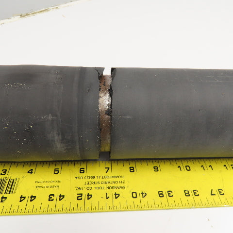 3-1/2" OD Rubber Lagged Conveyor Roller 72" Face Width 1" Axle 77" OAL
