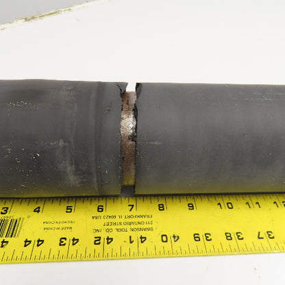 3-1/2" OD Rubber Lagged Conveyor Roller 72" Face Width 1" Axle 77" OAL