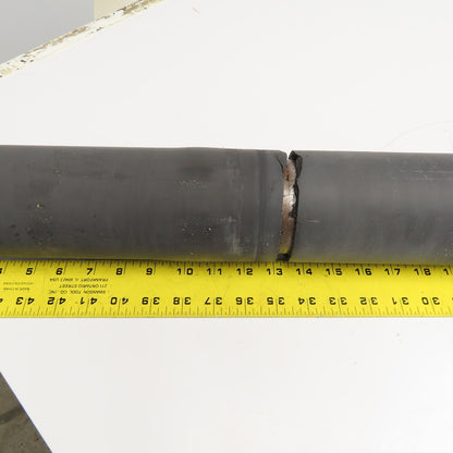 3-1/2" OD Rubber Lagged Conveyor Roller 72" Face Width 1" Axle 77" OAL
