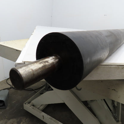 3-1/2" OD Rubber Lagged Conveyor Roller 72" Face Width 1" Axle 77" OAL