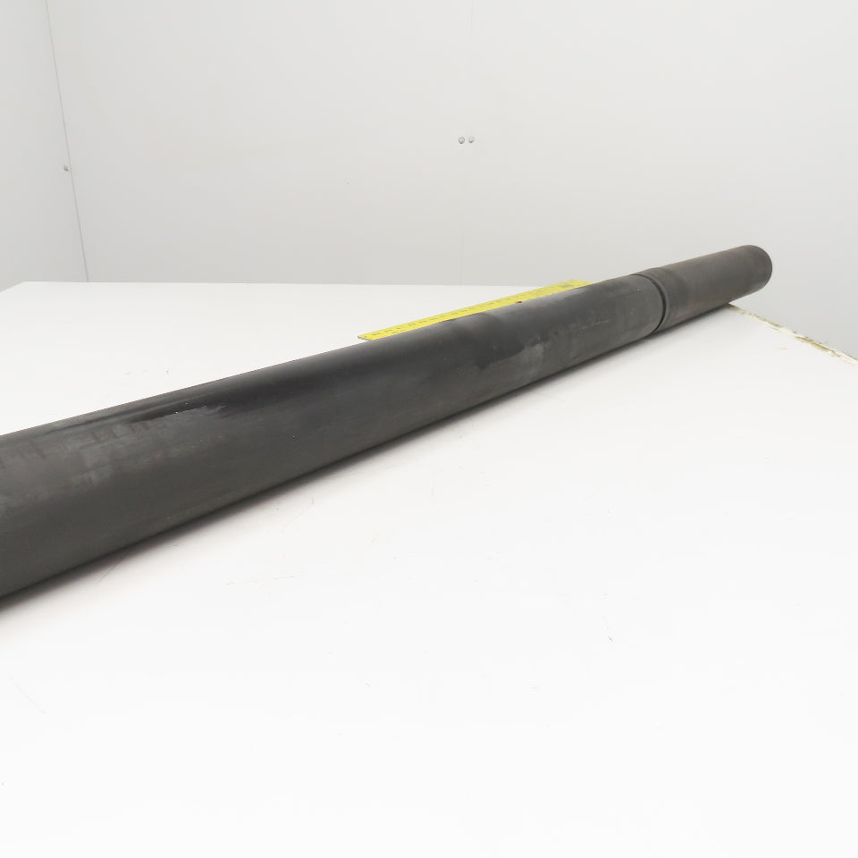 3-1/2" OD Rubber Lagged Conveyor Roller 72" Face Width 1" Axle 77" OAL