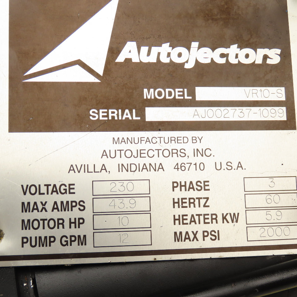 Autojectors Injection Molding Cylinder Pump Assembly 10 Ton VR10-SD 5.9kW