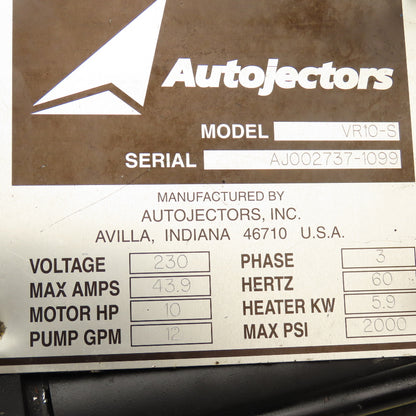 Autojectors Injection Molding Cylinder Pump Assembly 10 Ton VR10-SD 5.9kW