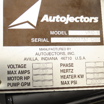 Autojectors Injection Molding Cylinder Pump Assembly 10 Ton VR10-SD 5.9kW