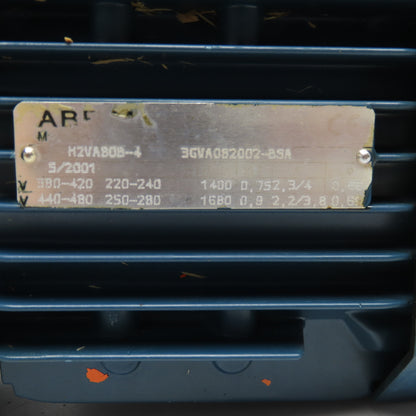 Hydro-Mec Type 22 36.54:1 Ratio Gear Motor 45RPM Output .9kW 220-480V 50/60Hz