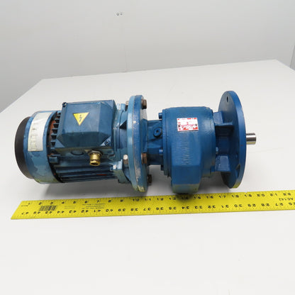 Hydro-Mec Type 22 36.45:1 Ratio Gear Motor 46.6RPM Output .9kW 220-480V 50/60Hz
