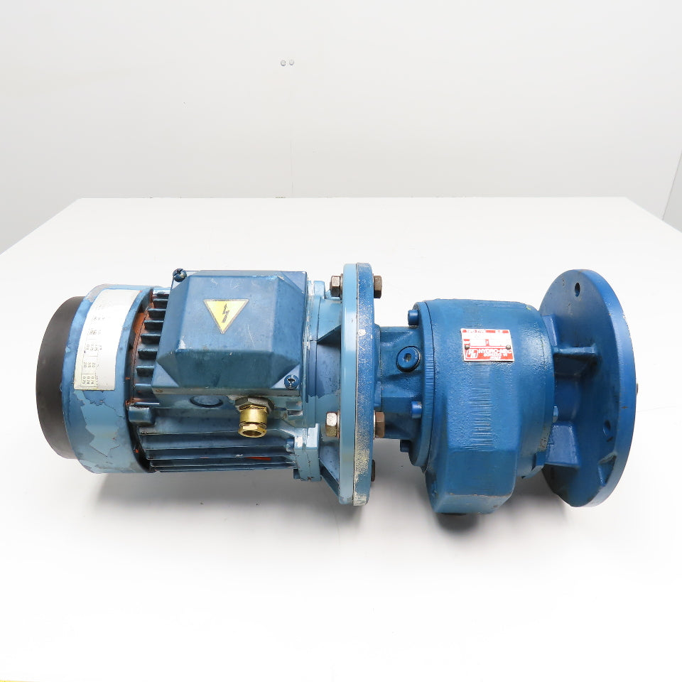 Hydro-Mec Type 22 36.45:1 Ratio Gear Motor 46.6RPM Output .9kW 220-480V 50/60Hz