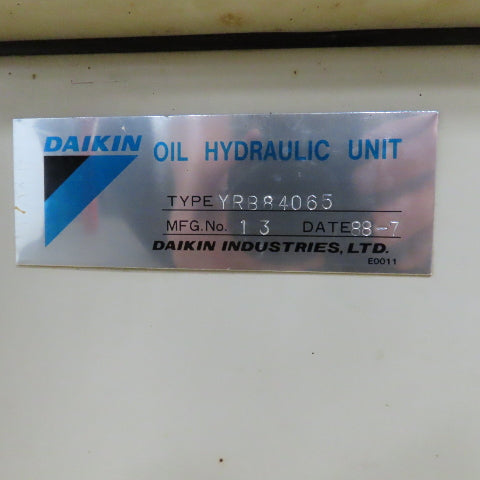 Daikin AKS54AK YRB84065 Oil Cooling Unit & 10 Gallon Reservoir 200V 3PH 400W