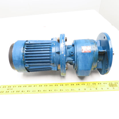 Hydro-Mec Type 22 36.45:1 Ratio Gear Motor 46.6RPM Output .9kW 220-480V 50/60Hz