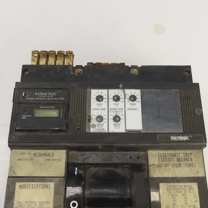 Square D ME36400LS 400A Circuit Breaker W/Micrologic Trip Unit RP100 600VAC