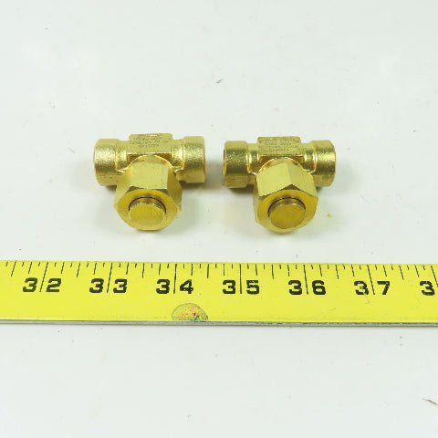 Hoke 6325 F4B 1/4" Npt Brass In-line Filter 40-55 Micron 3000PSI Lot Of 2
