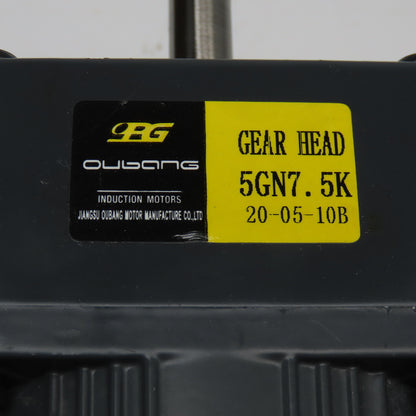 Oubang 5IK40RGN-C 220V 50/60Hz 1300/1600RPM 2 Speed Gear Motor 7.5:1 Ratio