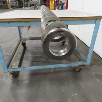 3-1/4" OD x 2.02" ID Centerless Trash Scrap Chip Auger Screw 101-1/2"L 4" Pitch